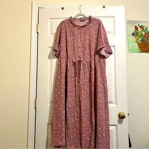 Light lavender maxi dress with flowers